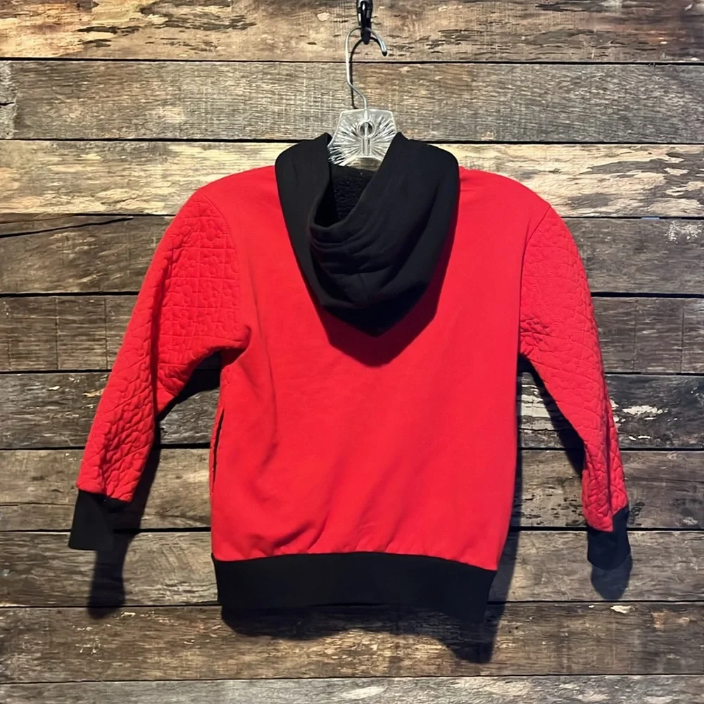💰BOGO FREE Disney Red & Black Quilted Full zip Hooded Jacket